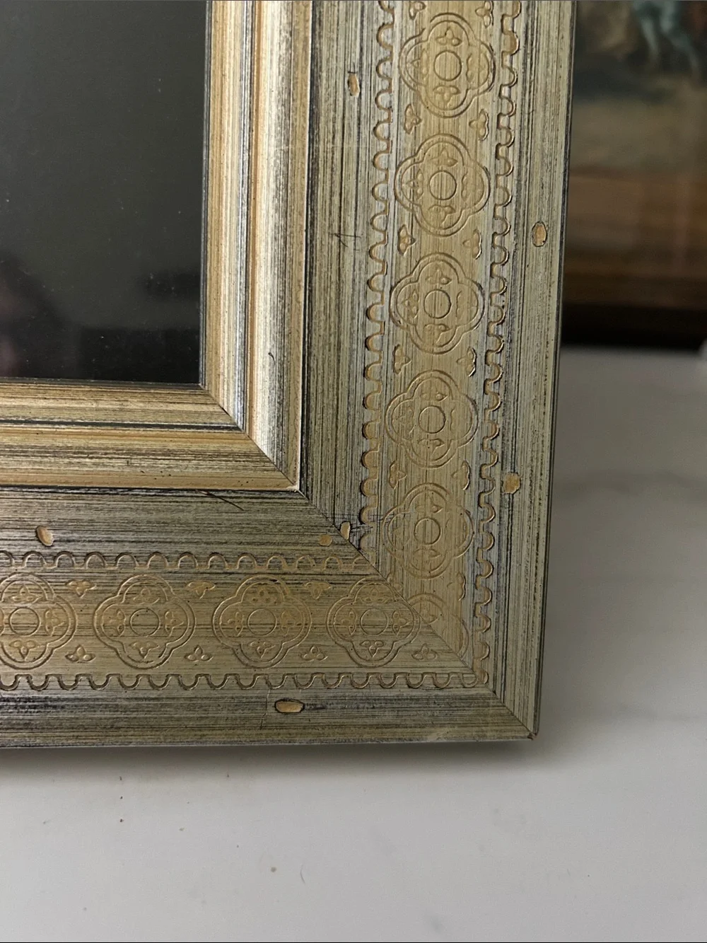 Gold  Gilt large  Decorative Picture Frame - Home Accents aprox  12 x 14,75 inch